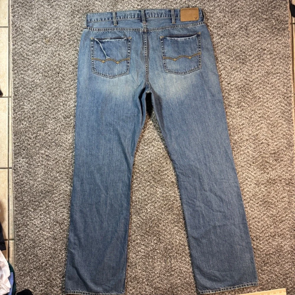 Vintage American Eagle Size 38x36 Mens Low Rise Bootcut Jeans Size